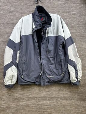 Liquid Jacket Mens Medium Gray Colorblock Full Zip Ski Snowboard Insulated Warm